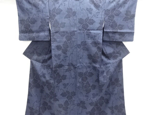 JAPANESE KIMONO / YUKI TSUMUGI / WOVEN GRAPE